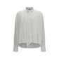 Brunello Cucinelli White Silk Dress Shirt