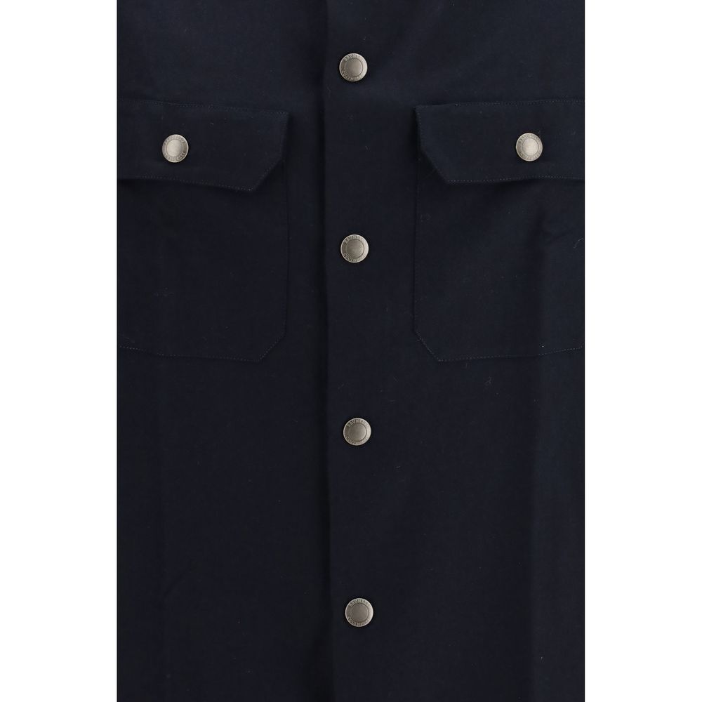 Brunello Cucinelli Blue Wool Oves Aries Shirt