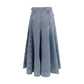Zimmermann Blue Cotton Midi Skirt
