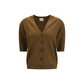 Khaite Brown Wool Oves Aries Cardigan