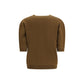 Khaite Brown Wool Oves Aries Cardigan