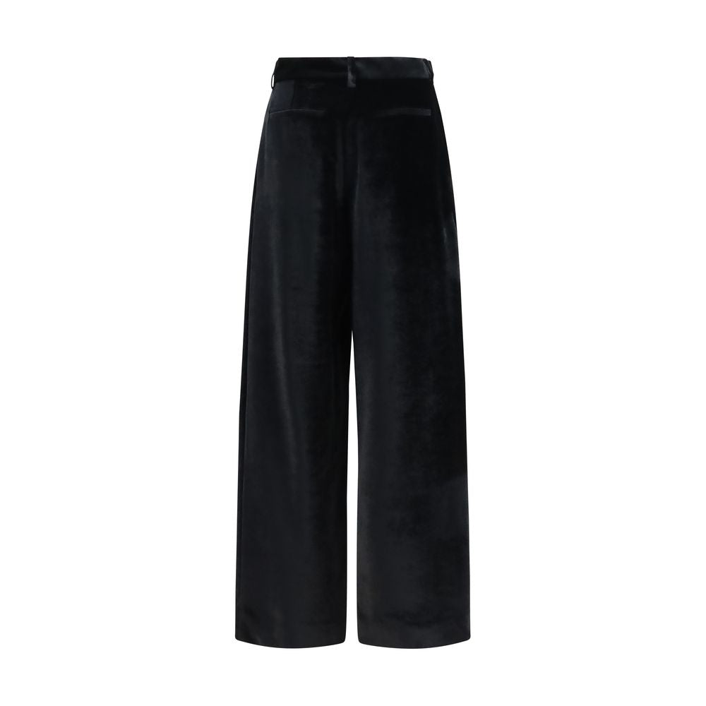Darkpark Black Viscose Casual Pants
