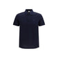 Burberry Blue Cotton Polo Shirt