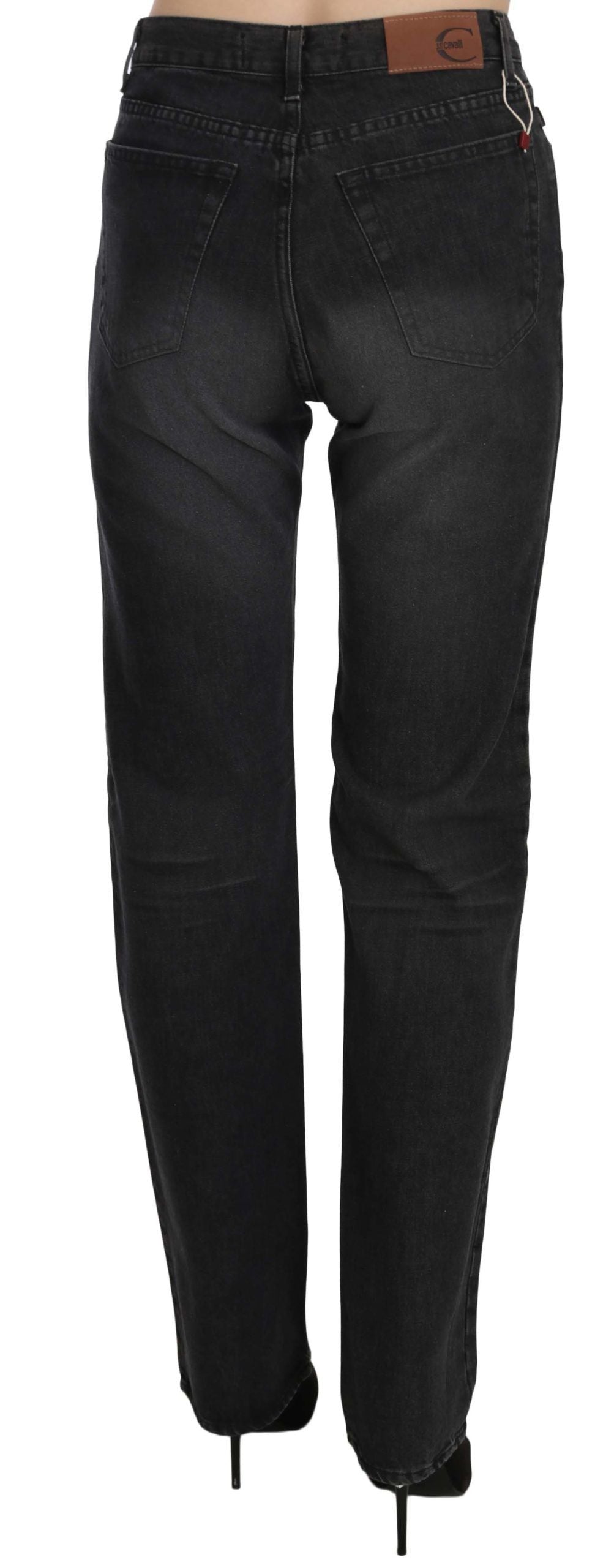 Veredeln Sie Ihren Stil: Schicker schwarzer High Waist Denim