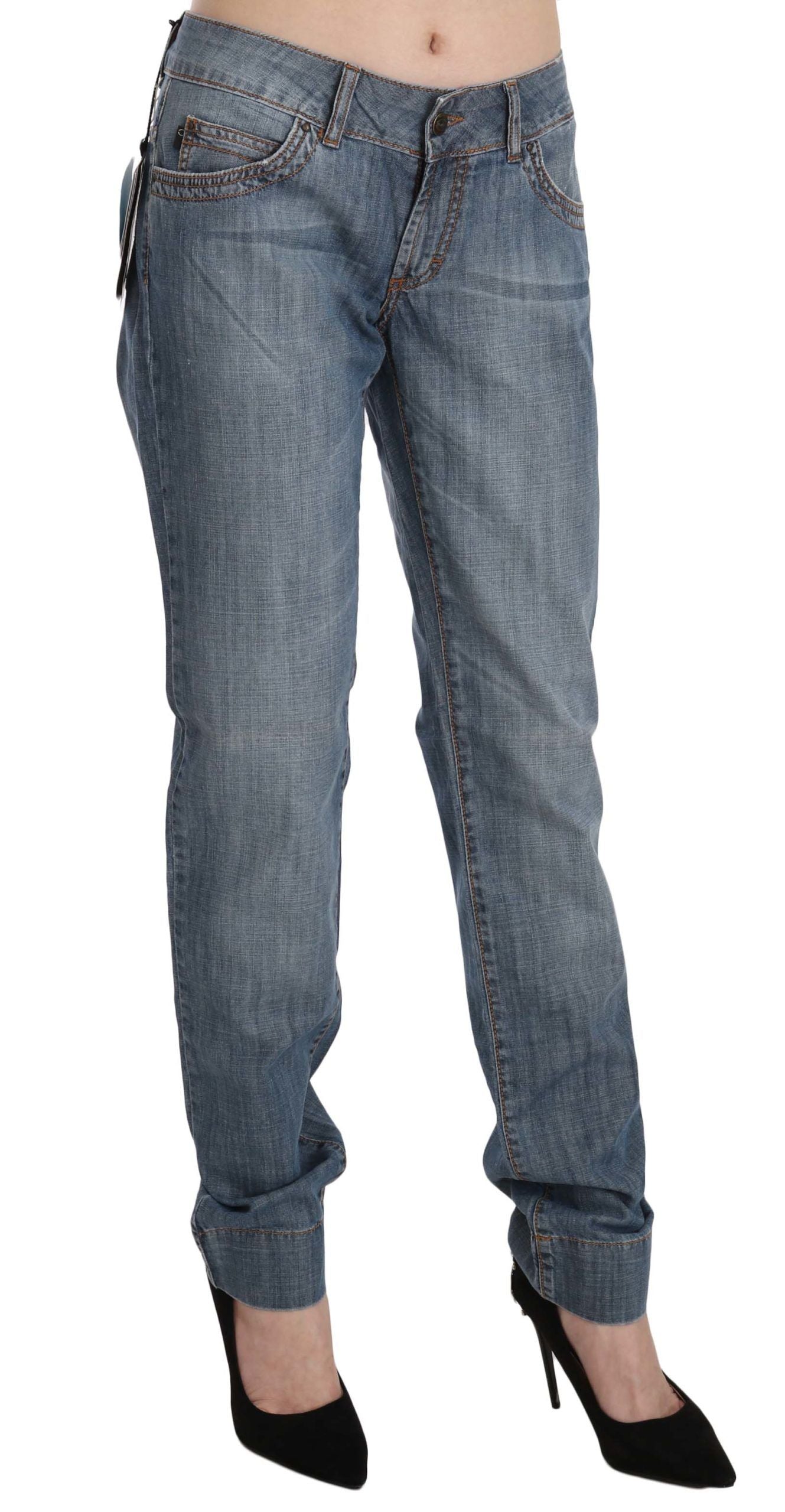 Schicke, blau verwaschene Slim Fit Jeans