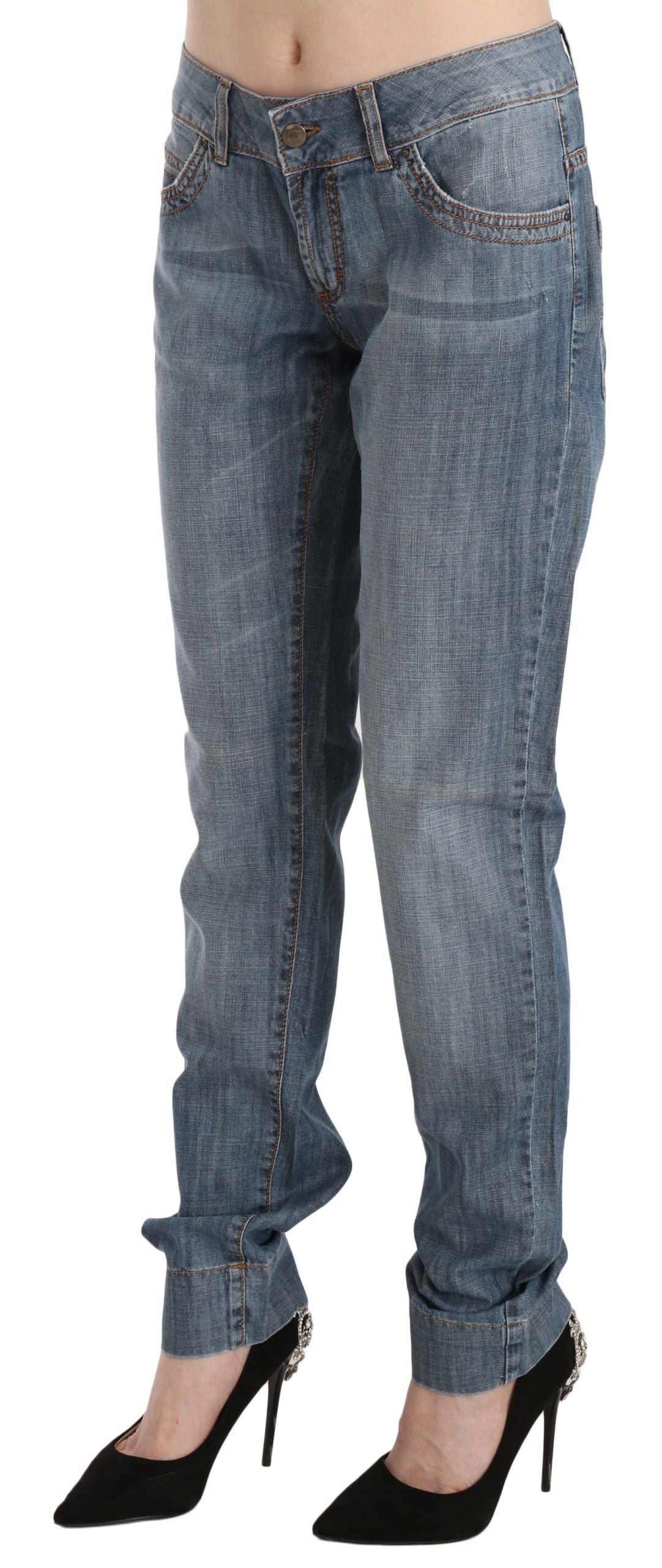 Schicke, blau verwaschene Slim Fit Jeans