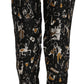 Elegant High Waist Tapered Silk Pants