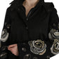 Elegant Black Beaded Parka Jacket for Women