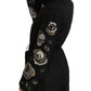 Elegant Black Beaded Parka Jacket for Women