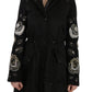 Elegant Black Beaded Parka Jacket for Women