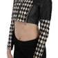 Chic Biker-Inspired Cropped Leather Jacket