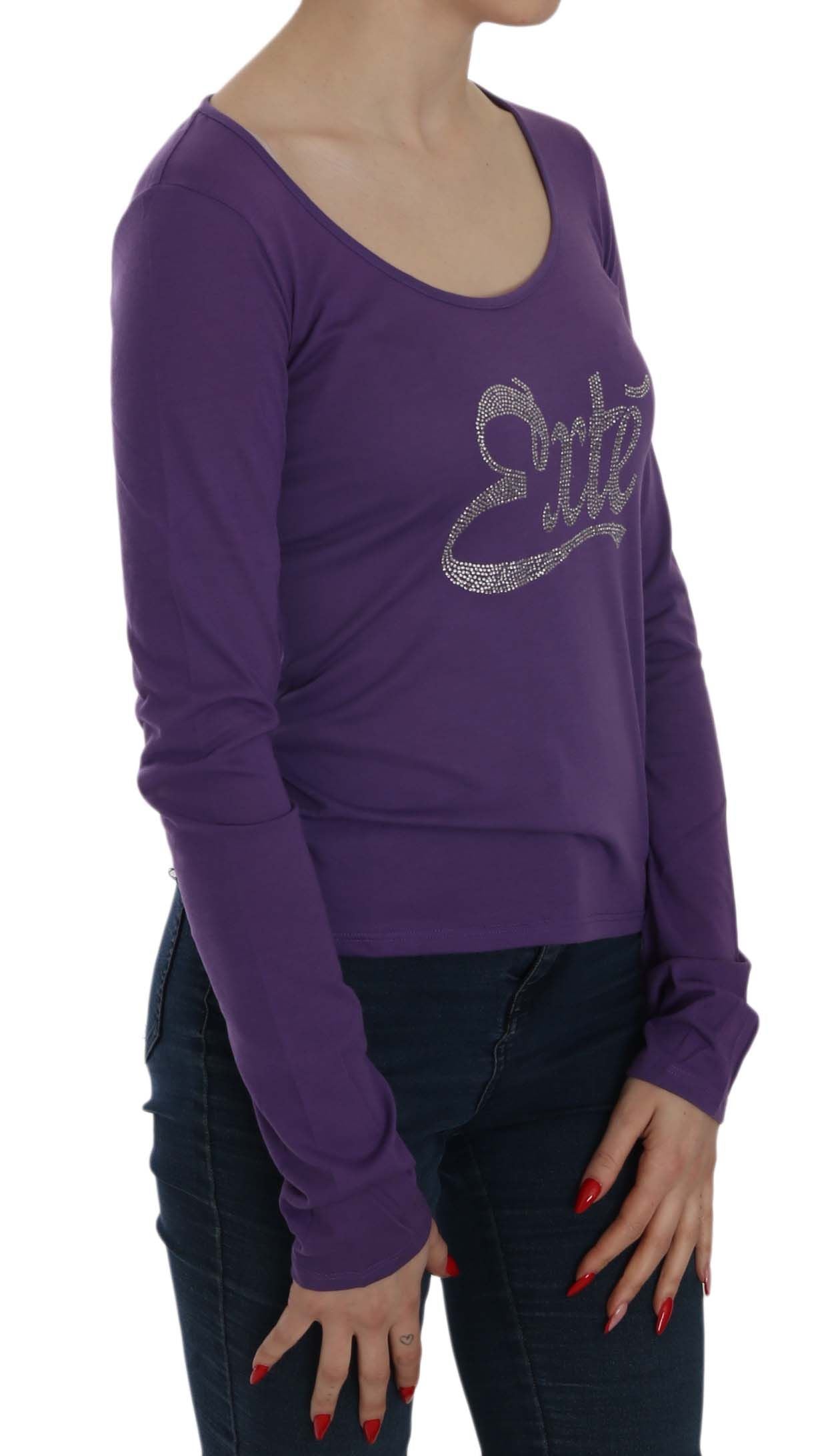 Bluse mit U-Ausschnitt und Kristallverzierung
