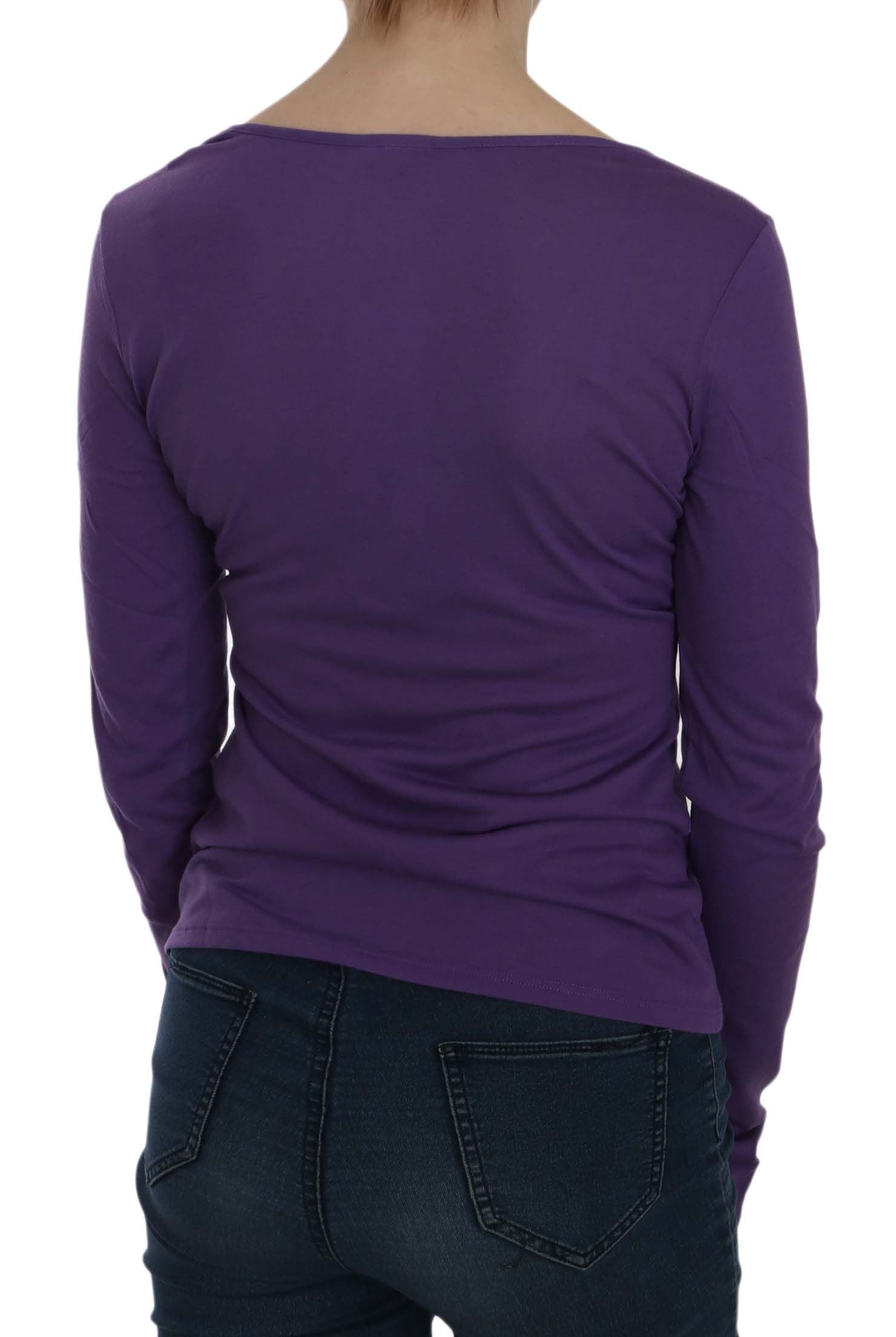 Bluse mit U-Ausschnitt und Kristallverzierung