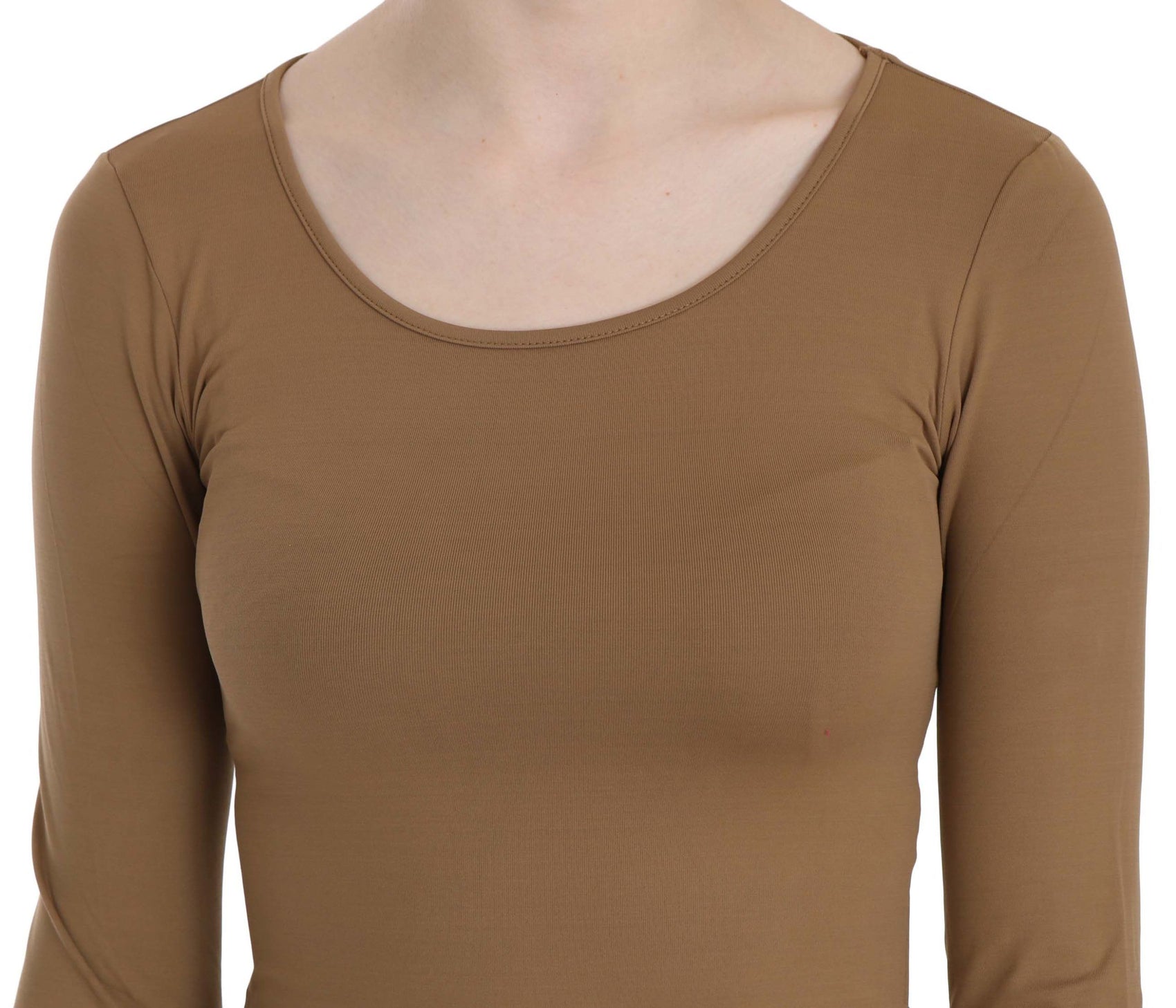 Elegante braune taillierte Bluse für mondäne Abende