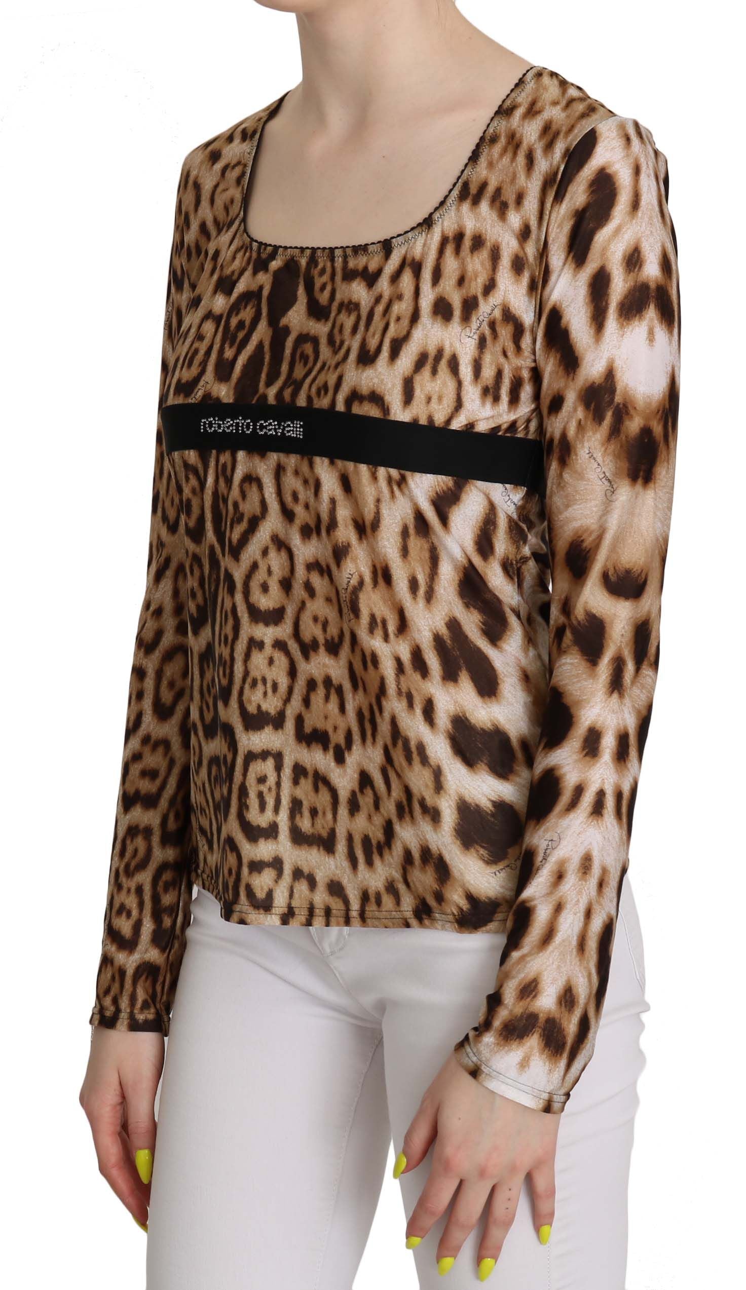 Elegantes Langarm-Top mit Leopardenmuster