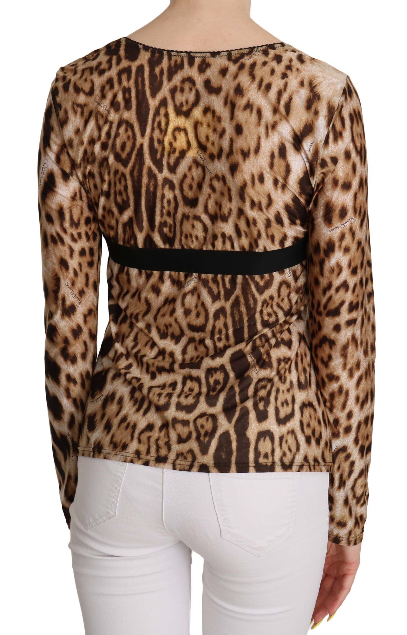 Elegantes Langarm-Top mit Leopardenmuster