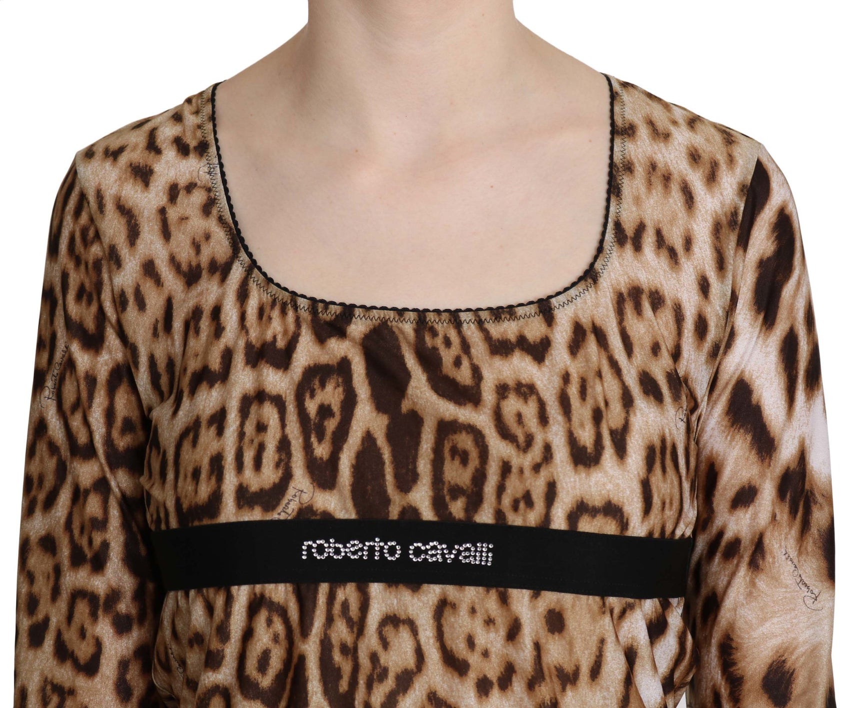 Elegantes Langarm-Top mit Leopardenmuster