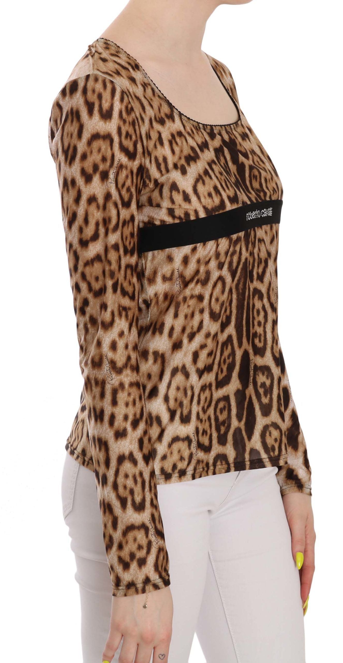 Elegantes Langarm-Top mit Leopardenmuster