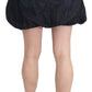 Chic Dark Blue A-Line Mini Skirt