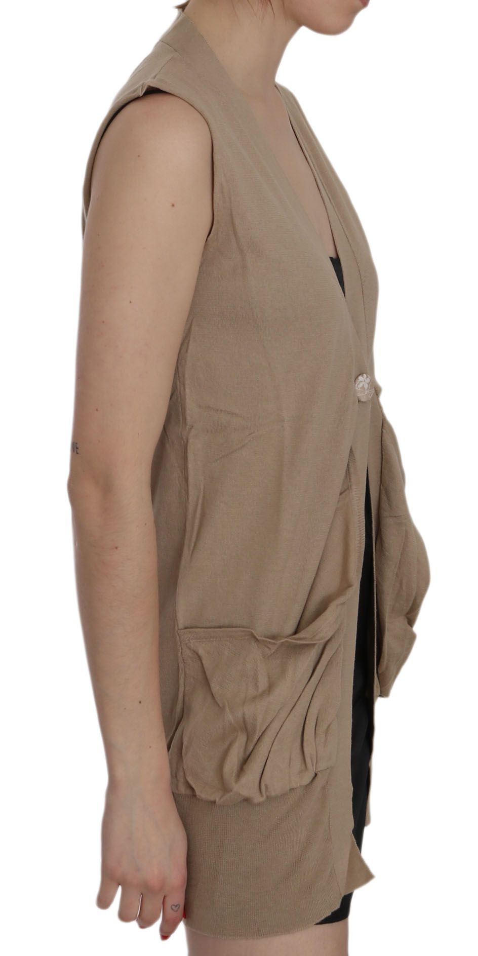 Elegante gilet in cotone senza maniche