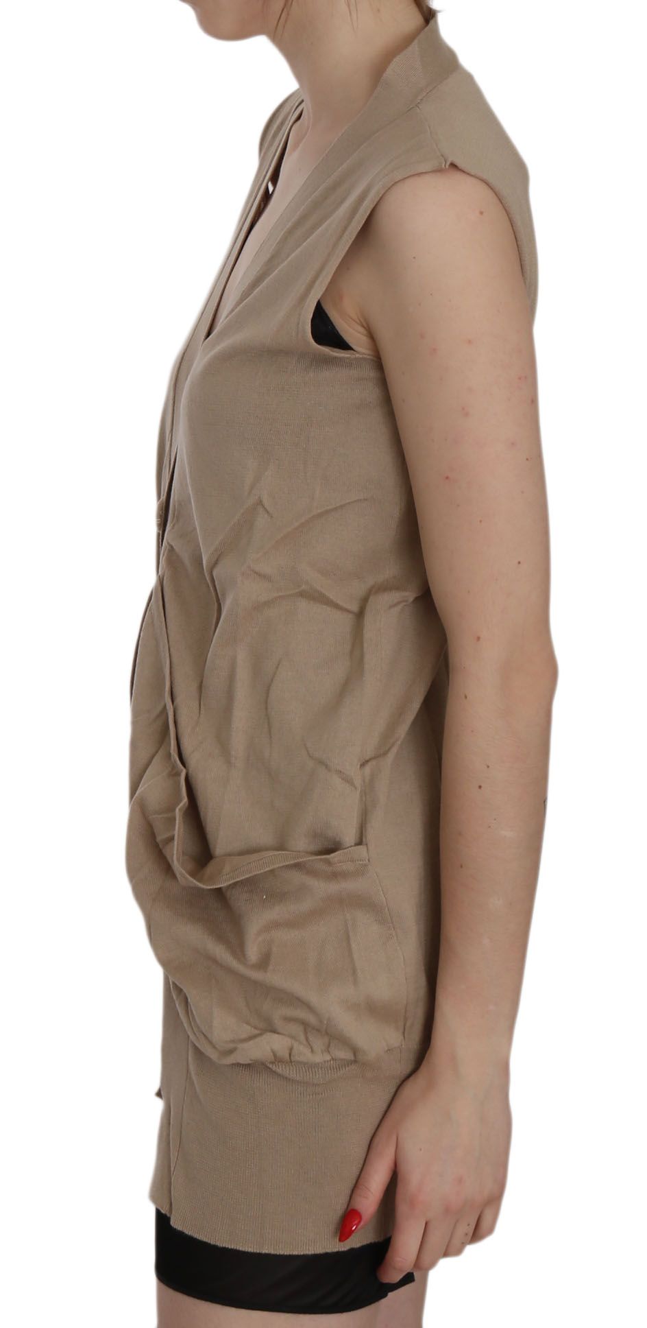 Elegante gilet in cotone senza maniche