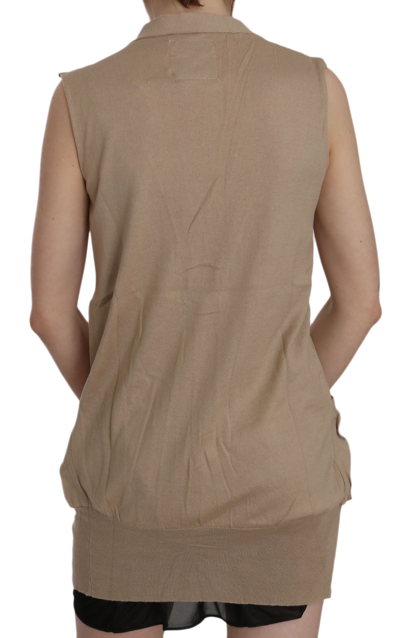 Elegante gilet in cotone senza maniche