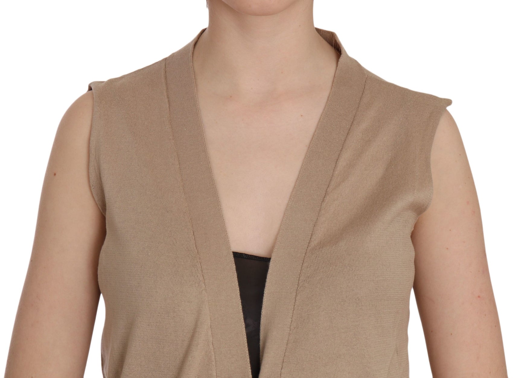 Elegante gilet in cotone senza maniche