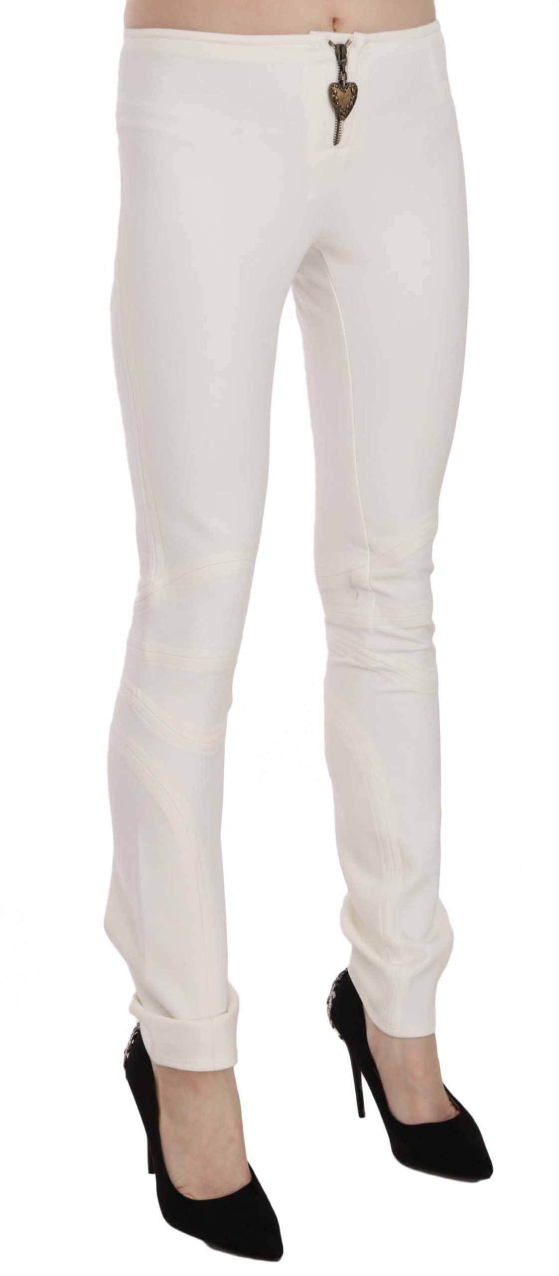 Elegante, enge Anzughose mit mittlerer Taille