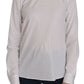 Elegant White Cotton Crew Neck Top