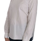 Elegant White Cotton Crew Neck Top