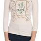 Elegant White Long Sleeve Crew Neck Top