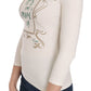 Elegant White Long Sleeve Crew Neck Top