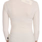 Elegant White Long Sleeve Crew Neck Top