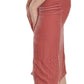 Pink Lace Silk-Blend Midi Dress with Side Slit