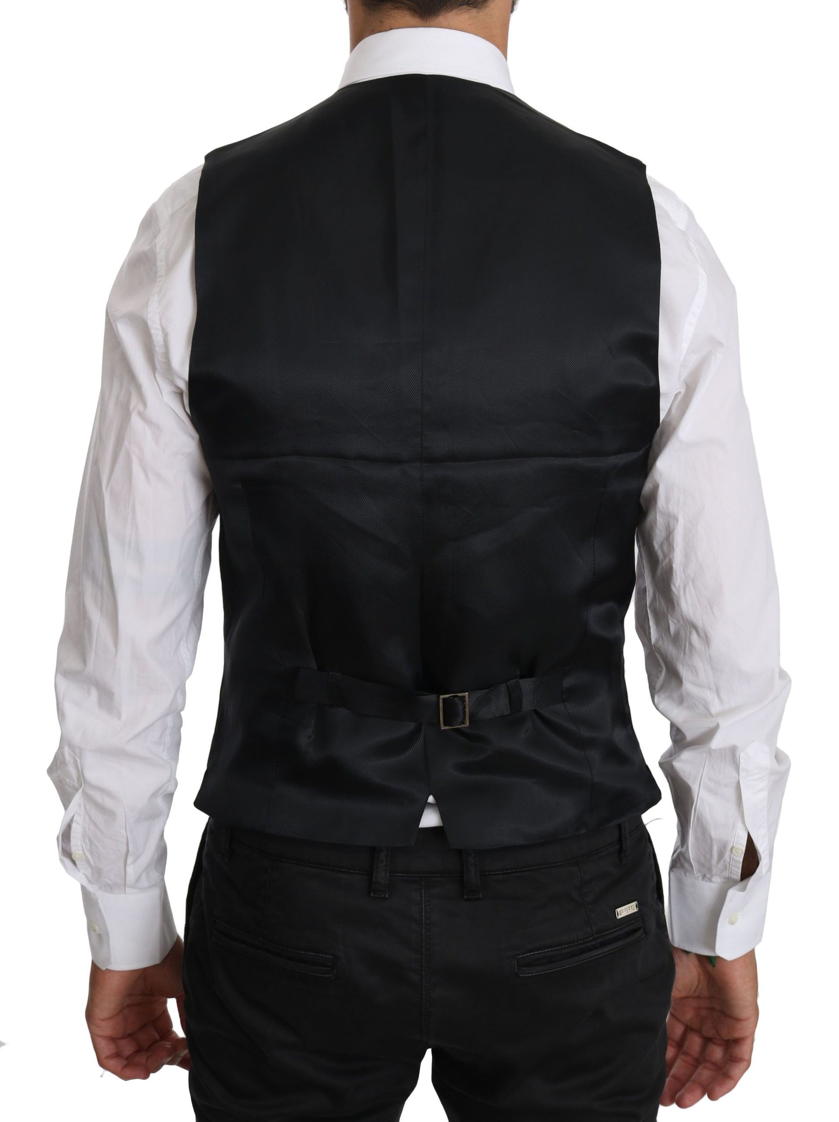 Elegante, blaue Weste aus Wollmischung