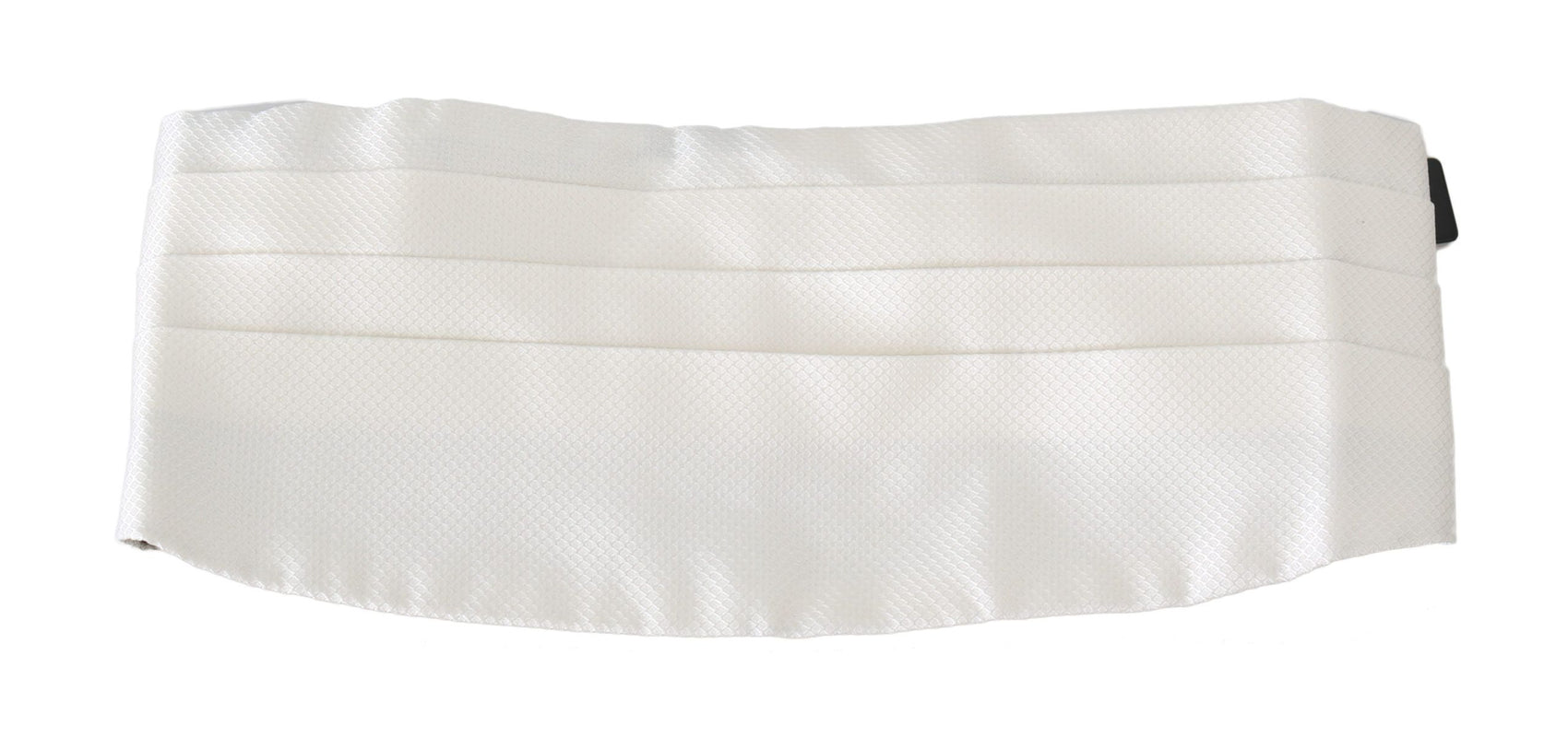 Elegante fascia in seta bianca con fantasia