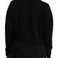 Elegantes schwarzes Kaschmir-Cardigan-Top