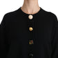 Elegantes schwarzes Kaschmir-Cardigan-Top