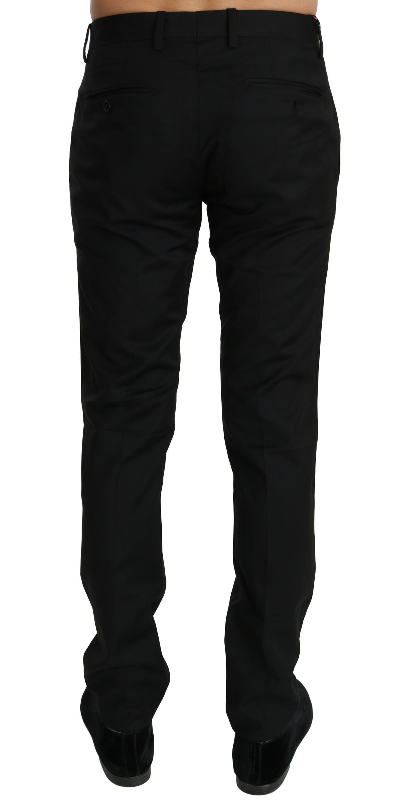 Elegante schwarze Anzughose aus Wolle