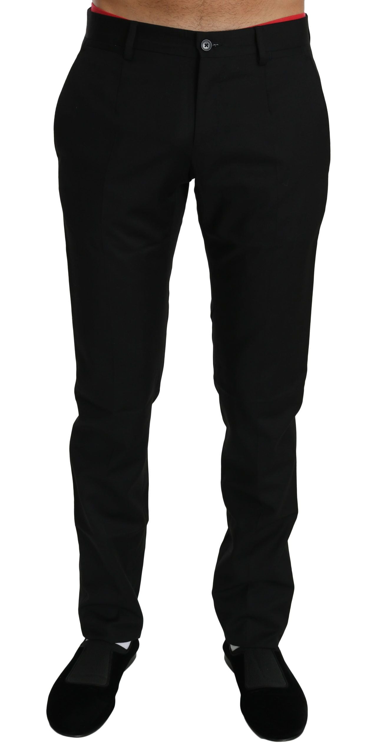 Elegante schwarze Anzughose aus Wolle