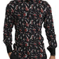 Dolce & Gabbana Black Musical Instrument Slim fit Shirt