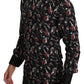 Dolce & Gabbana Black Musical Instrument Slim fit Shirt