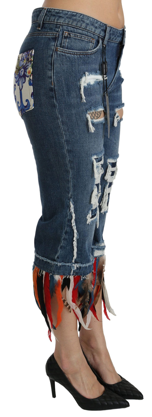 Jeans corti a vita bassa chic