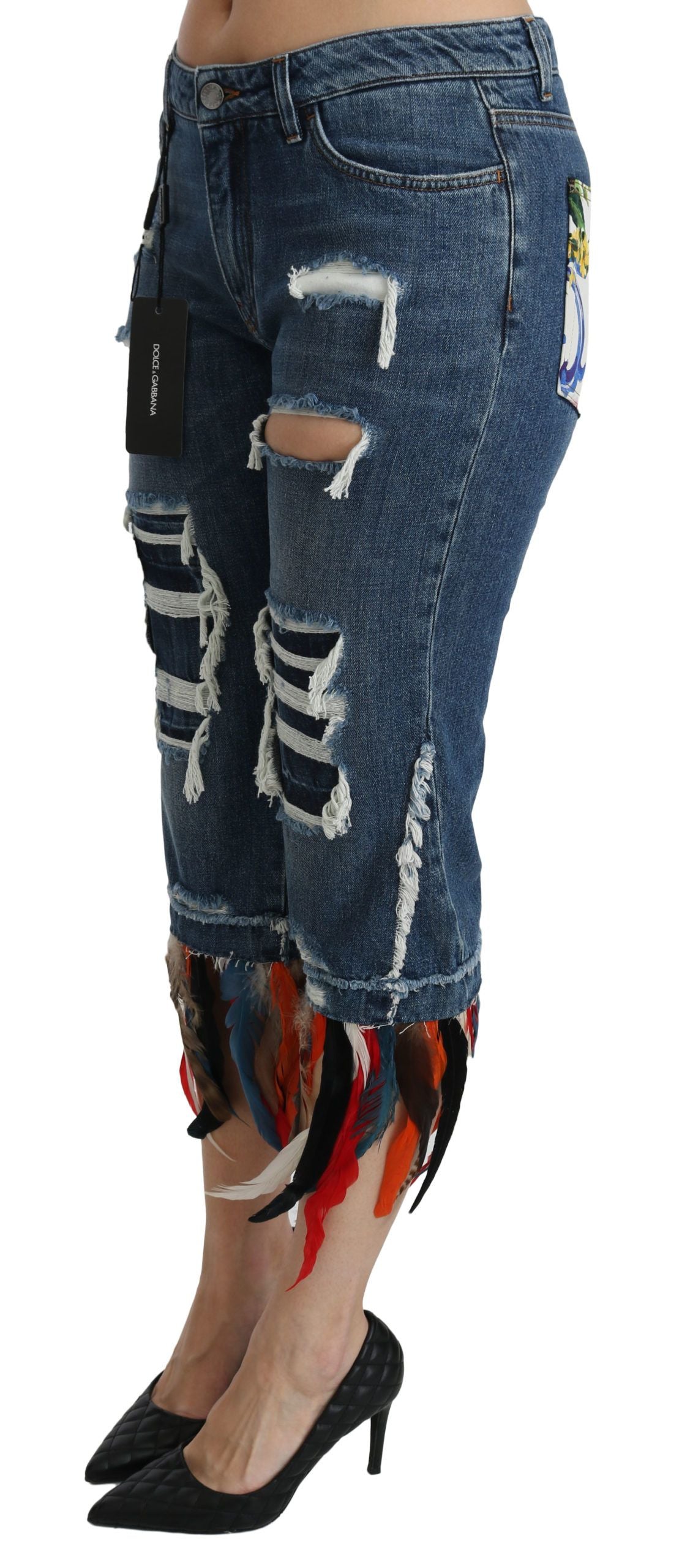Jeans corti a vita bassa chic