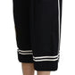 Pantaloni palazzo a vita alta cropped in nero limone