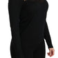 Elegante schwarze Spitzenbluse aus Seidenmischung