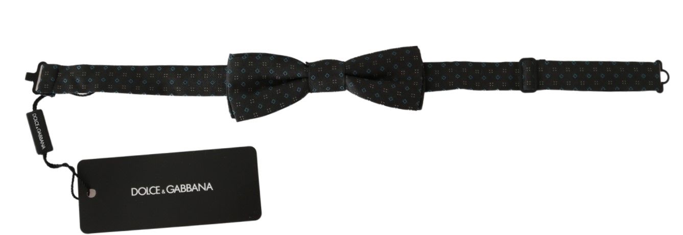 Elegante papillon in seta con fantasia grigia