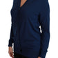 Eleganter blauer Cardigan aus Schurwolle