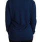 Eleganter blauer Cardigan aus Schurwolle