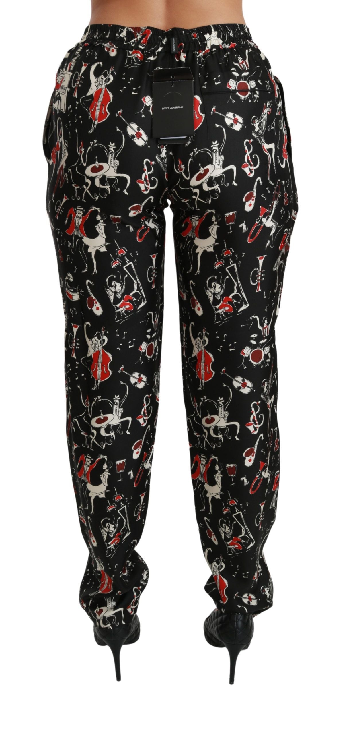 Elegante Slim-Fit-Hose aus Seide mit mittlerer Taille